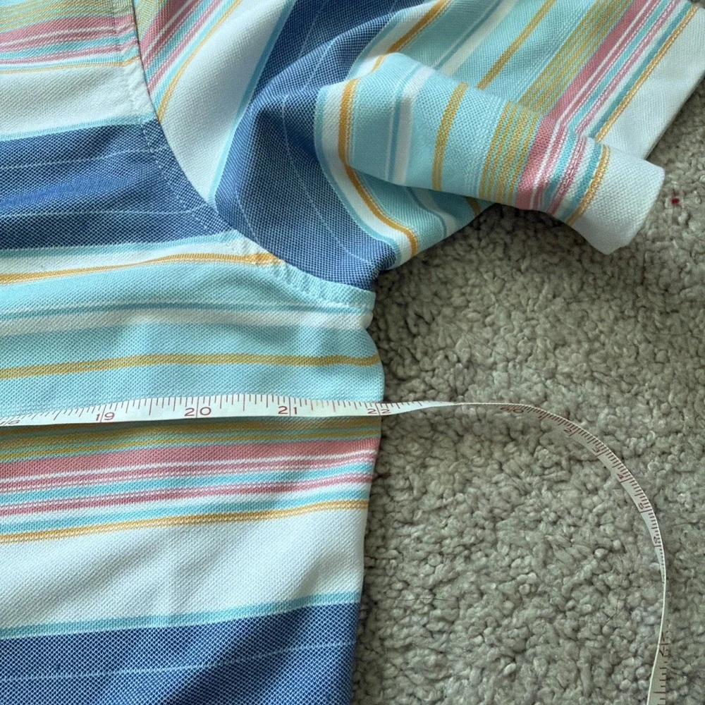 Johnnie O Polo Shirt Mens Large Baha Mar Bahamas Golf Resort Erwin Lake Striped
